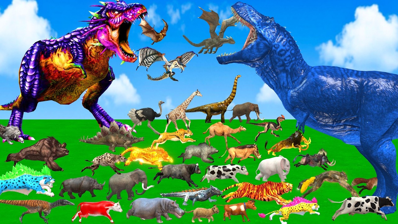 Incredible Animals 2026 Race vs Dinosaurs vs Prehistoric Mammals Speed Race Run: Who Will Win? ARBS