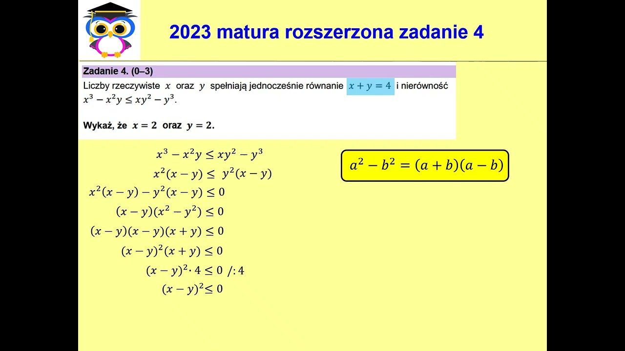 04 PR 2023 Matura matematyka poziom rozszerzony zadanie 4