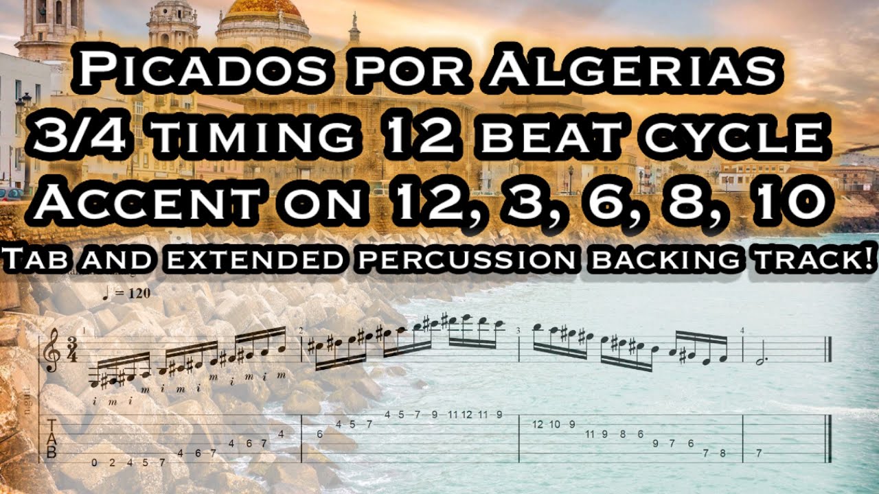 Flamenco Picados por Alegrias with Tab and extended backing track