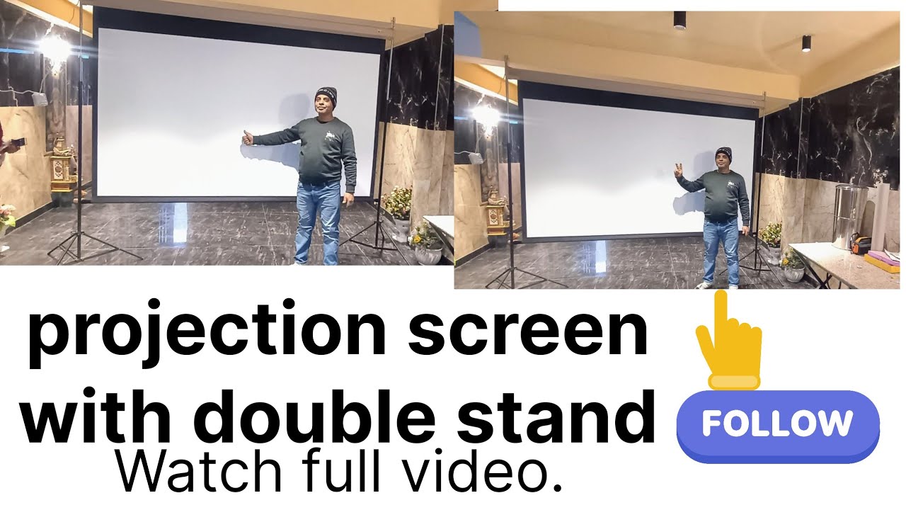 projection screen with double stand👆💯#home theatre projection screen#💯💯💯👆👆🌹🌹🛍️🛍️🛒🛒🇮🇳🇮🇳👍👍👏🏻👏🏻