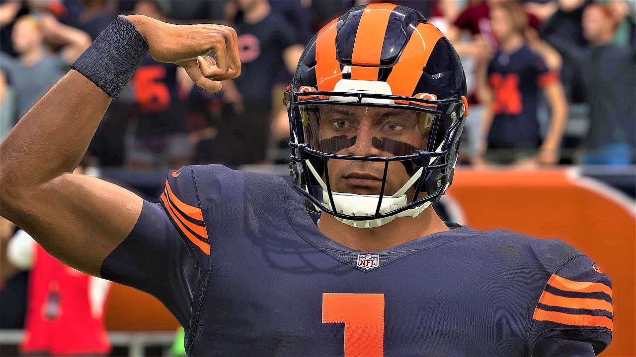 Madden 21 Justin Fields Bears vs Packers Week 6 2021 Schedule Season Game Update Roster PS5 GamePlay