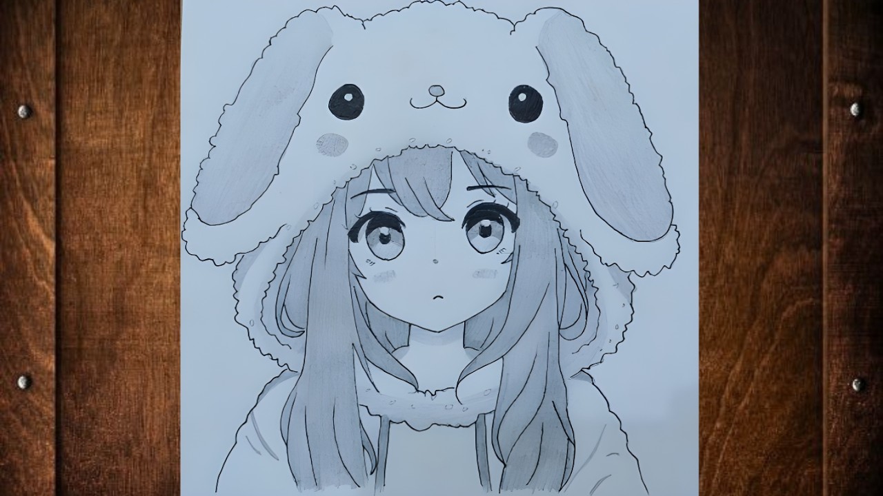 how to draw cute anime girl step by step || beautiful girl drawing step by step