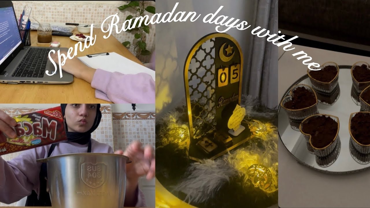 Spend Ramadan days with me 🍪👩‍🍳 (cook 🍳, ibada🕌,university days 👩🏻‍💻)| جوزو معايا يامات في رمضان 🎂🧋 