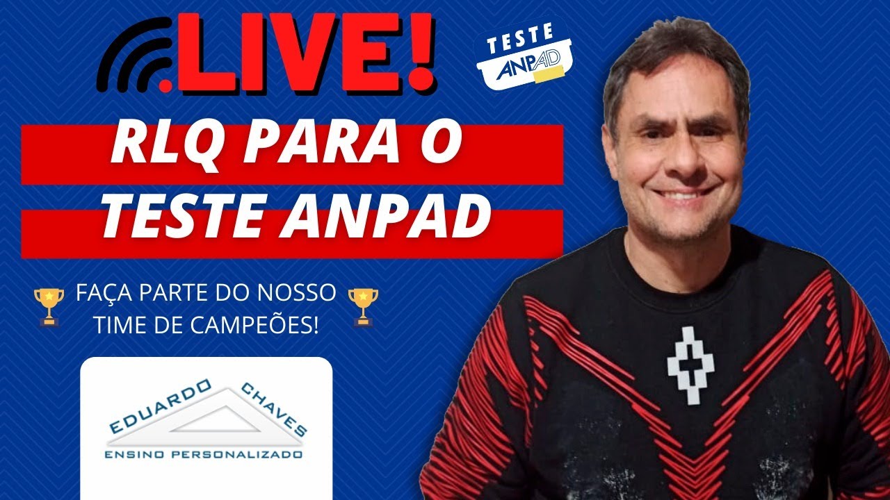 Teste Anpad 2022 - Correção Prova  RLQ Fevereiro 2022 !!!