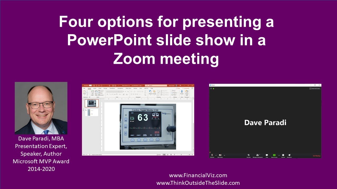 Четыре варианта презентации слайд-шоу PowerPoint на конференции Zoom