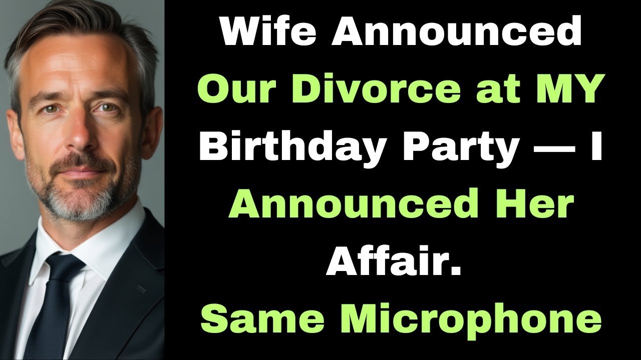Wife Announced Our Divorce at MY Birthday Party — I Announced Her Affair. Same Microphone