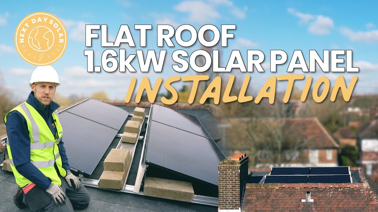 Flat Roof - Solar Installation - 1.6kWp - Step by step Guide for homeowners. + hot water system