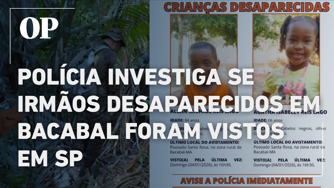 Polícia de SP investiga denúncia de que irmãos desaparecidos em Bacabal foram vistos no estado
