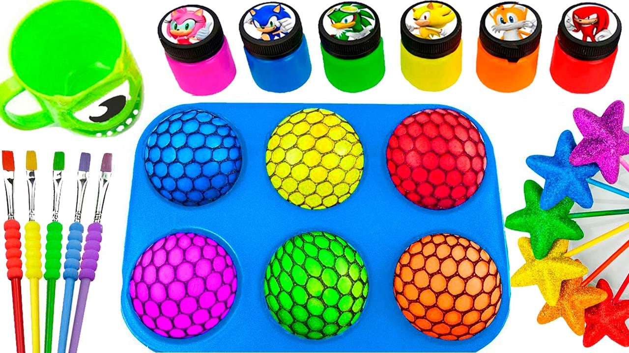 Satisfying Video l DIY How To Make Rainbow Fantan Slimes & Funny Stars Made Sugar CRUNCH Sound ASMR
