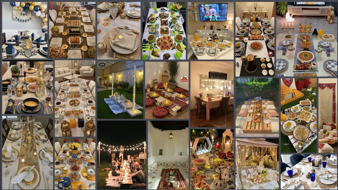 Latest 2023 Ramadan iftar table decorations ideas/beautiful iftar table food decorations & amazing 😍
