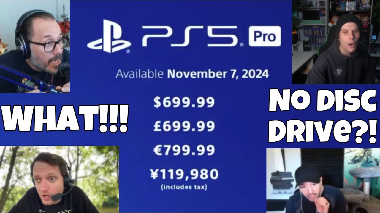 Youtubers React to PS5 Pro's Prices Compilation