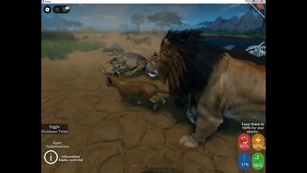 play as lion cub in eternal enemies in roblox