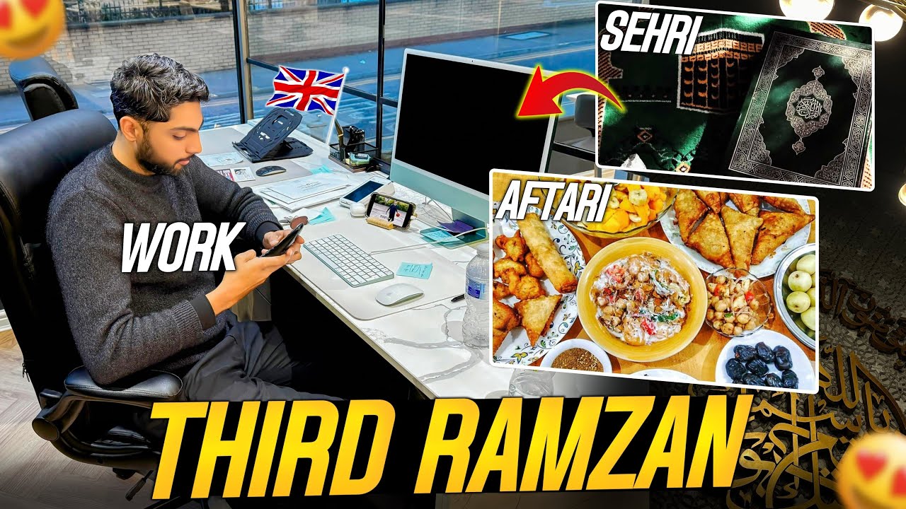 RAMADAN DAY IN THE UK LIKE NEVER BEFORE! | Sehri, Workout, Work & Iftar🌙