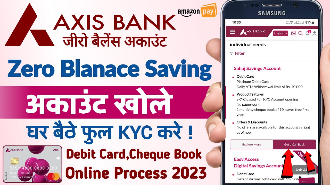 Axis Bank Online Zero Balance Account 2023 | Axis bank online account opening