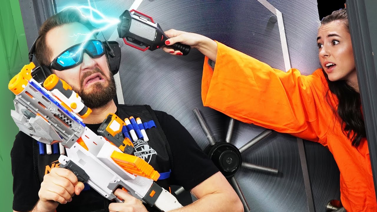 NERF Robot Prison Escape | Hack a Guard Challenge!