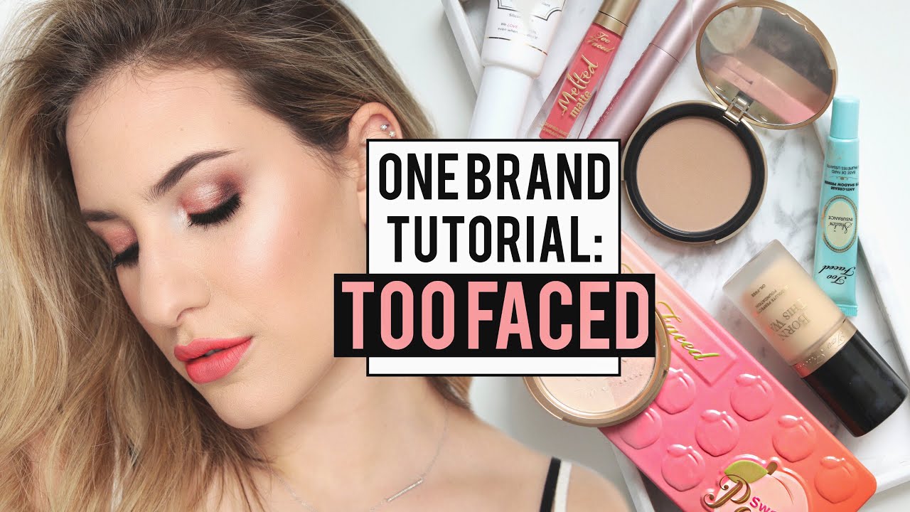 TOO FACED ONE BRAND MAKEUP TUTORIAL | Ft. Sweet Peach Palette | JamiePaigeBeauty