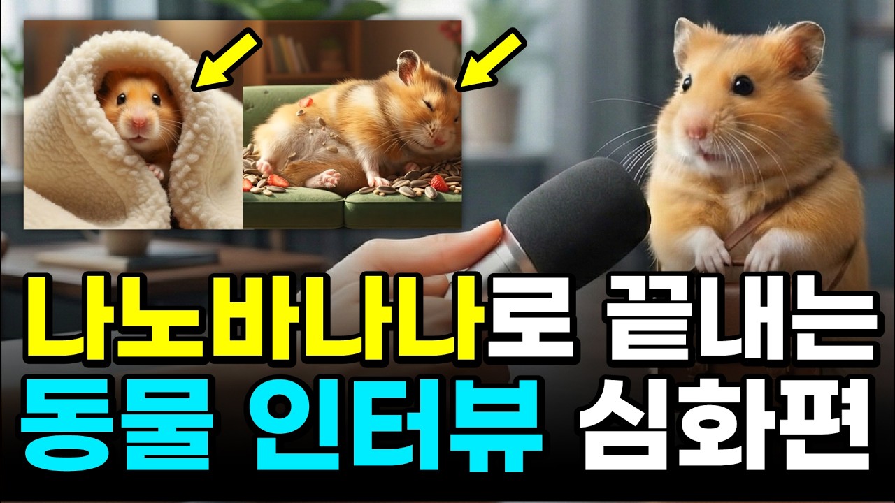 AI 동물 인터뷰 영상, 제미나이 하나로 끝내기! [프롬프트 무료] (구글 나노바나나, 플로우 FLOW)