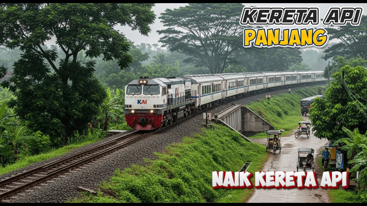 KERETA API MELINTASI DESA