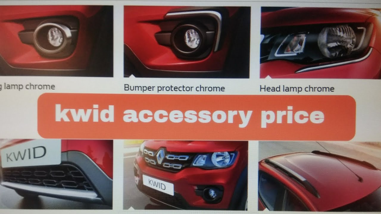 RENAULT KWID accessory price. chrome kir, matts, ambient interior ligts PART - 2