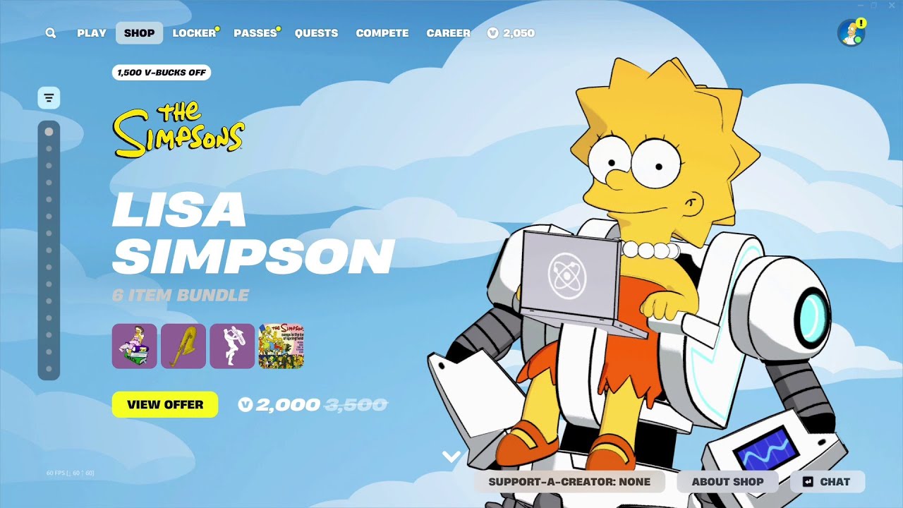 Fortnite LISA SIMPSON