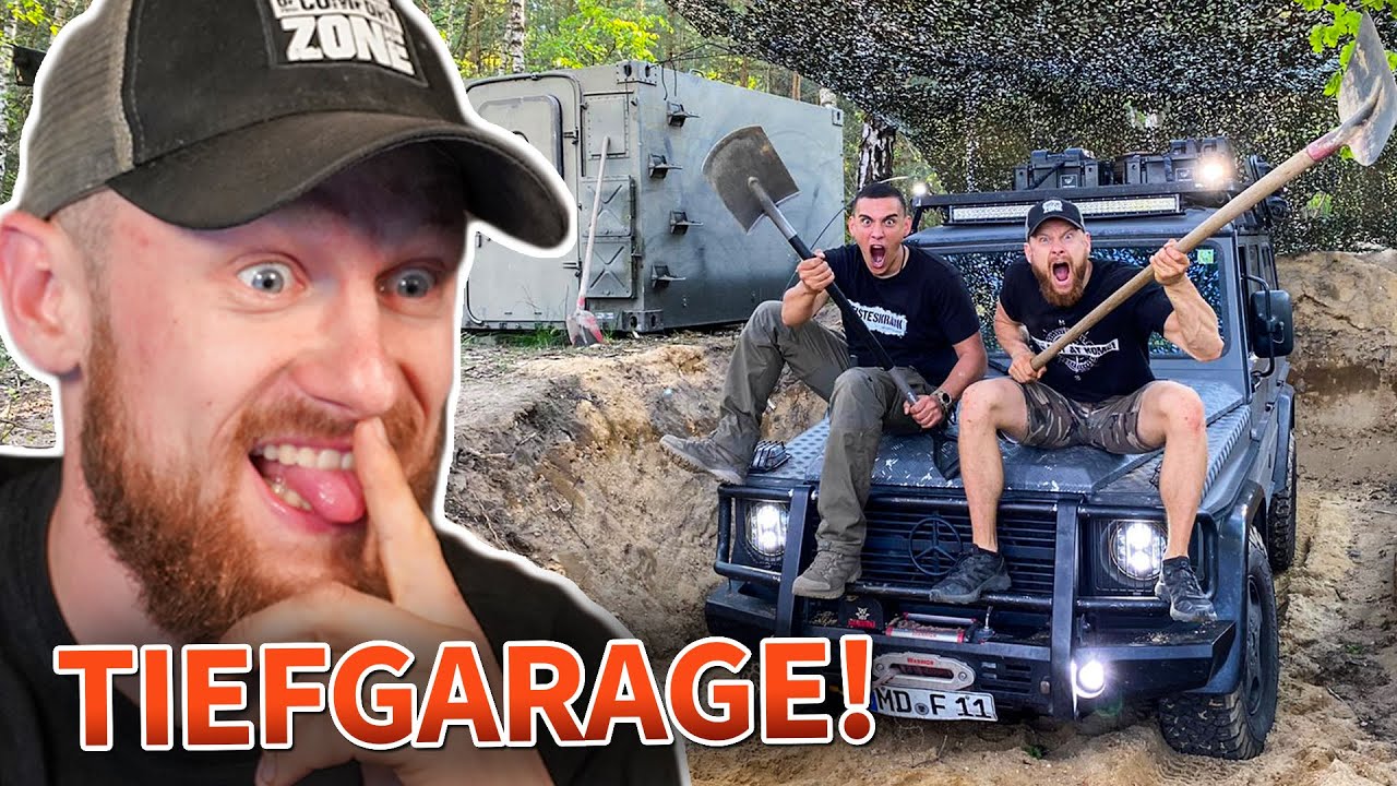 TIEFGARAGE für die G-KLASSE 🤯 im PREPPER CAMP mit Survival Mattin | Fritz Meinecke Reaction
