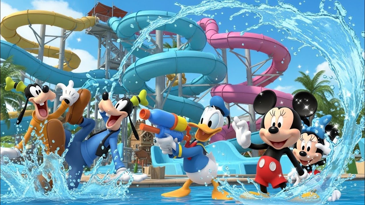 Mickey Mouse & Friends Water Shop Park Crazy Adventure Splash Fun!
