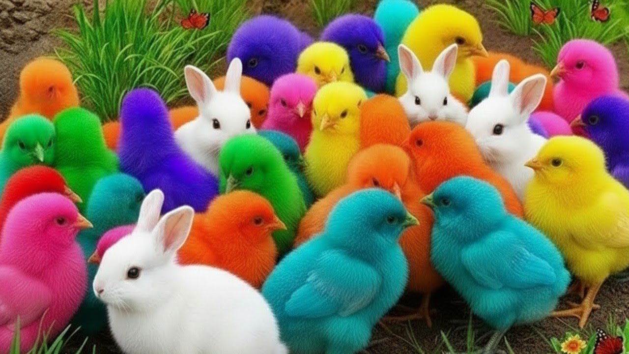 Ayam Rainbow Lucu | Menangkap Ayam, Bebek & Kelinci