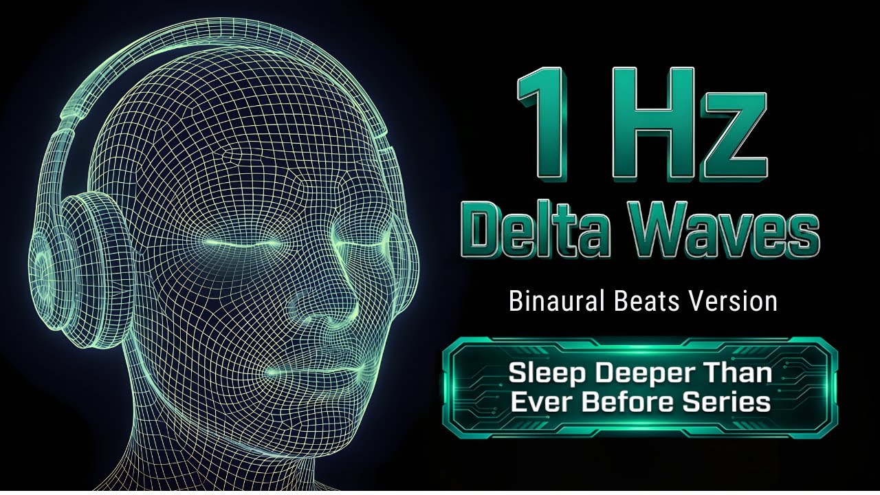 1 Hz Delta Waves Binaural Beats | Sleep Deeper Than Ever Before Series (Black Screen)