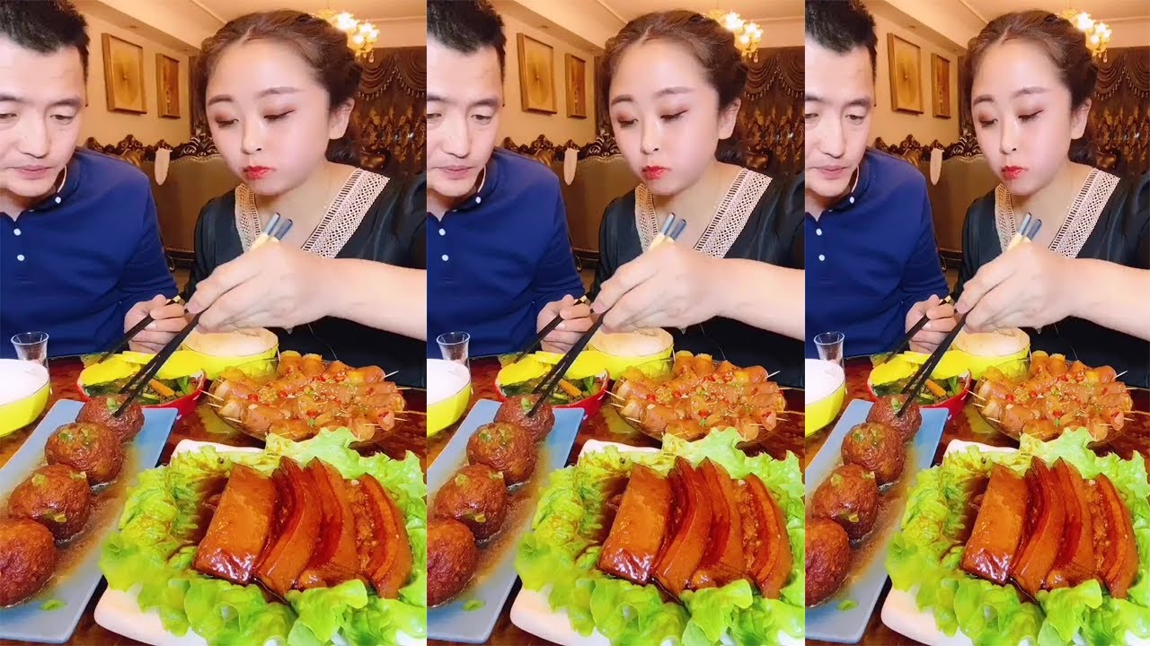 Eating Chinese Family Food