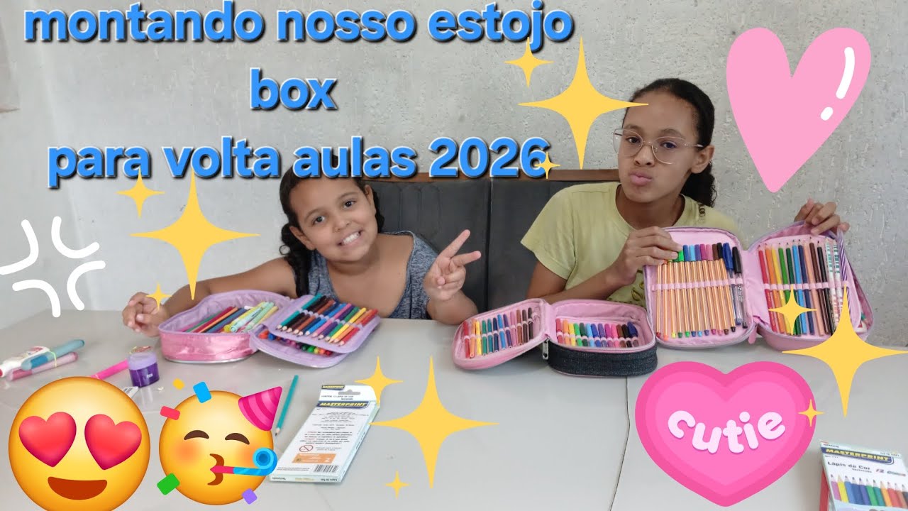 MONTANDO ESTOJO ESCOLAR 2026 #KIMBERLYN VS #ESTHEFANY COMENTA QUAL O MELHOR 🥰