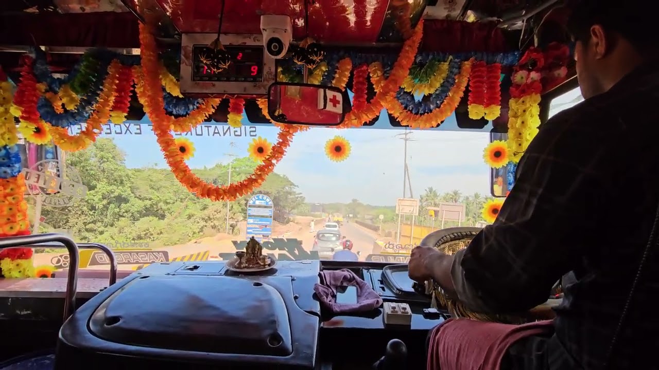 Kannur Private Bus Ride Along into Taliparamba Bus Stand | Krithika Bus