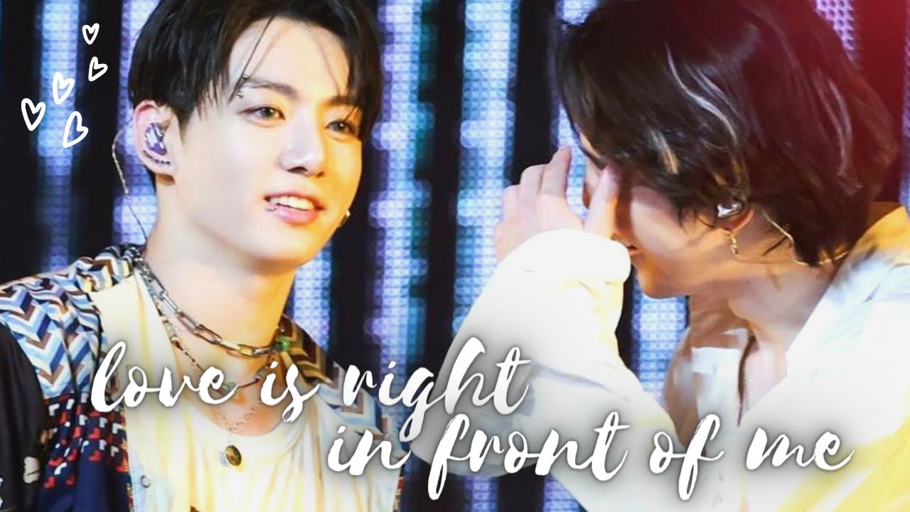 love is right in front of me - jimin and jungkook (jikook - kookmin)