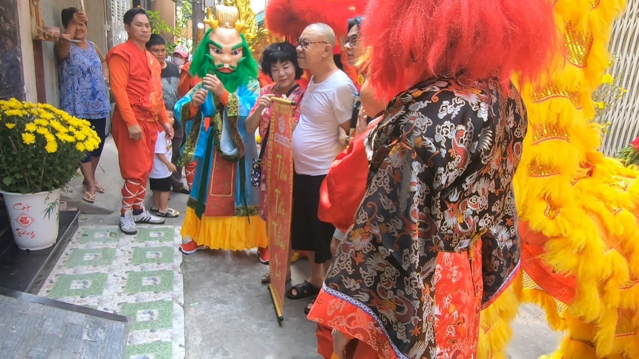 Dragon Lion dance 2024, Nhơn Nghĩa Đường múa lân chúc xuân tại nhà Master