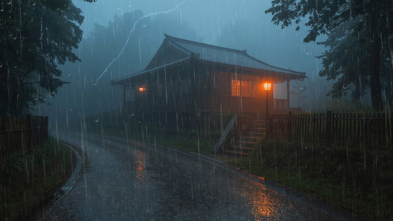 No Ads Rain Sounds for Sleeping - ASMR Rain and Gentle Thunder for Relaxing Sleep