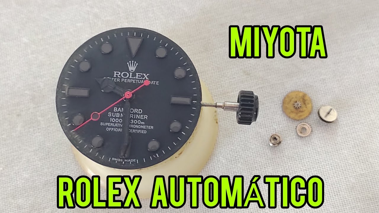 ROLEX AUTOMÁTICO - MAQUINA MIYOTA - REVISÃO E TROCA DE PEÇAS. www.fornituracasio.com.br