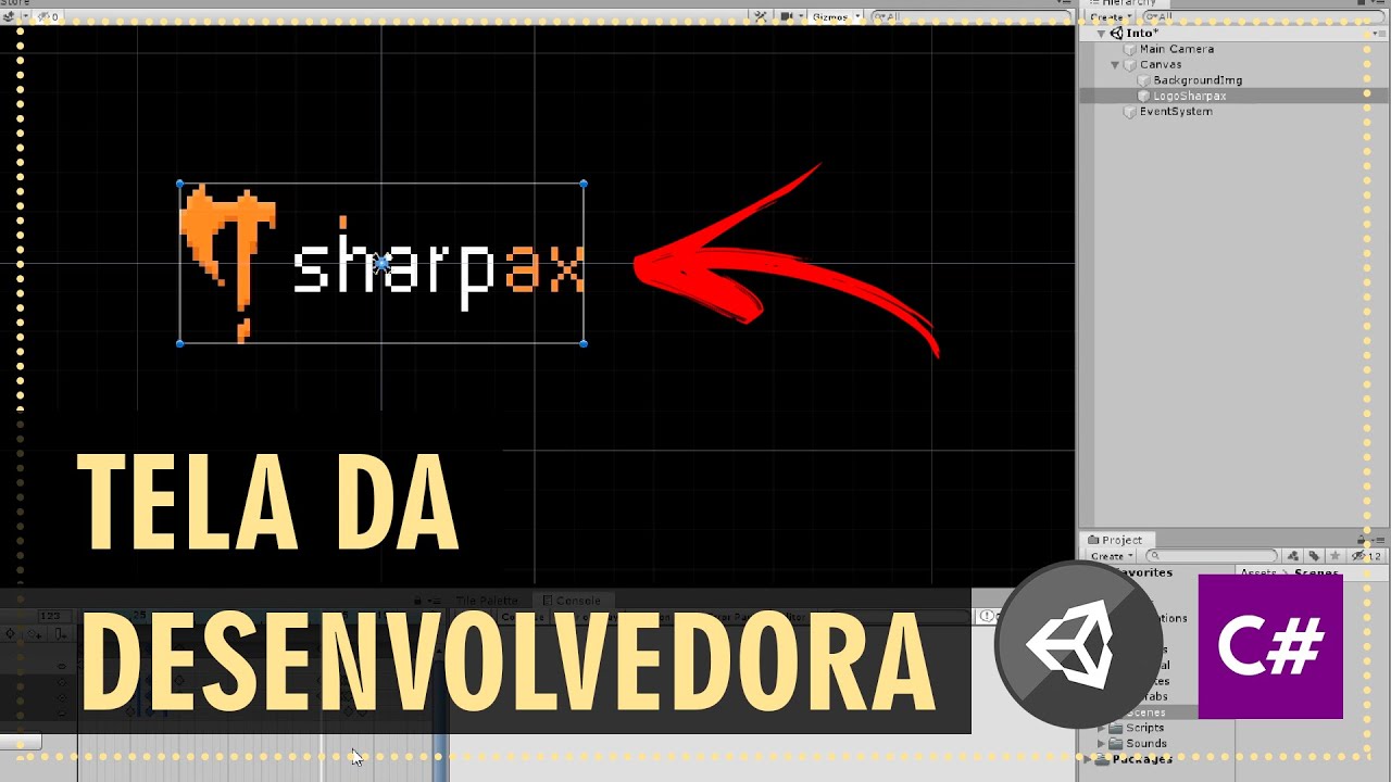 Aula 61 - Criando a TELA de APRESENTA&Ccedil;&Atilde;O da Sharpax no JOGO