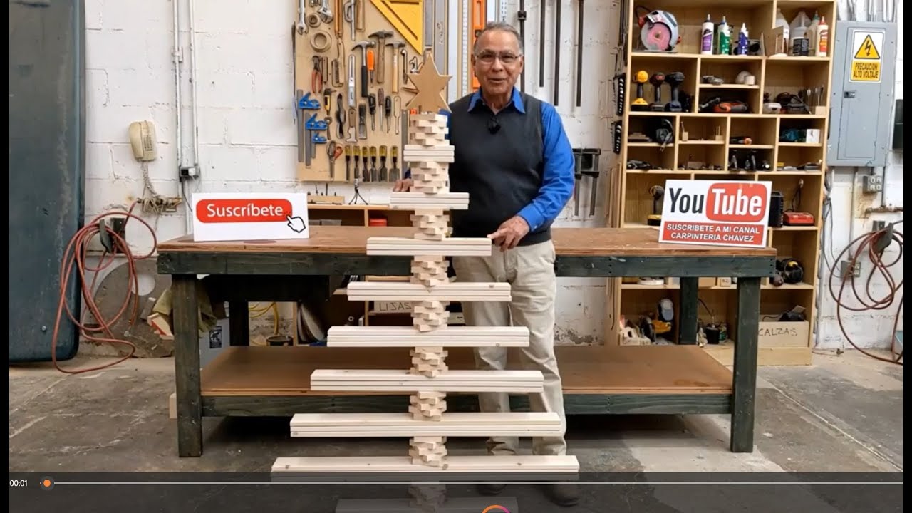 El reto para el carpintero aficionado: hacer ARBOLITO DE NAVIDAD de madera