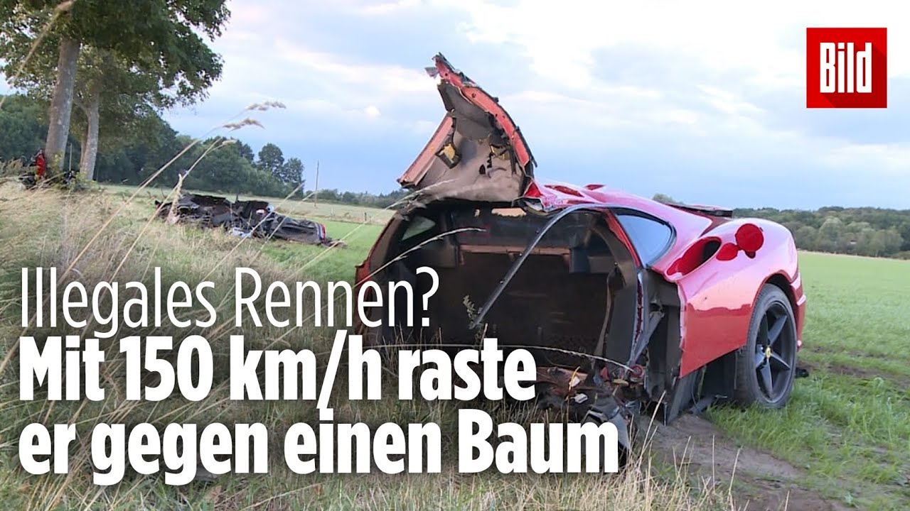 Ferrari bei Crash in drei Teile zerfetzt – Der Fahrer wird aus dem Wagen geschleudert und stirbt