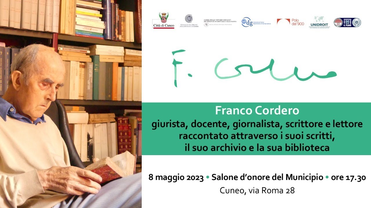 Franco Cordero giurista, docente, giornalista, scrittore e lettore