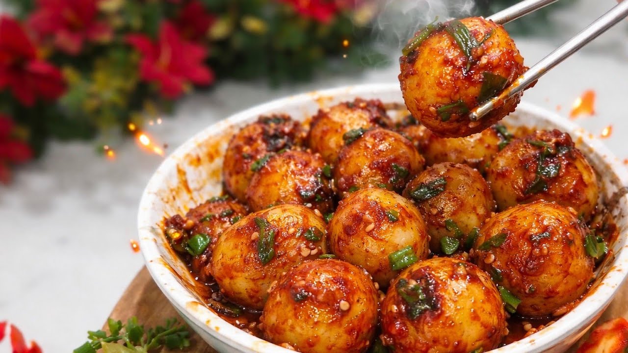 Pet Bhar Bhar Ke khane ke bad sab Ne poochha Kya "Hai Korean recipe potato balls"