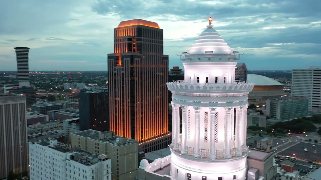 Louisiana New Orleans 4k, USA, Drone Footage From Above, A Travel Tour UHD