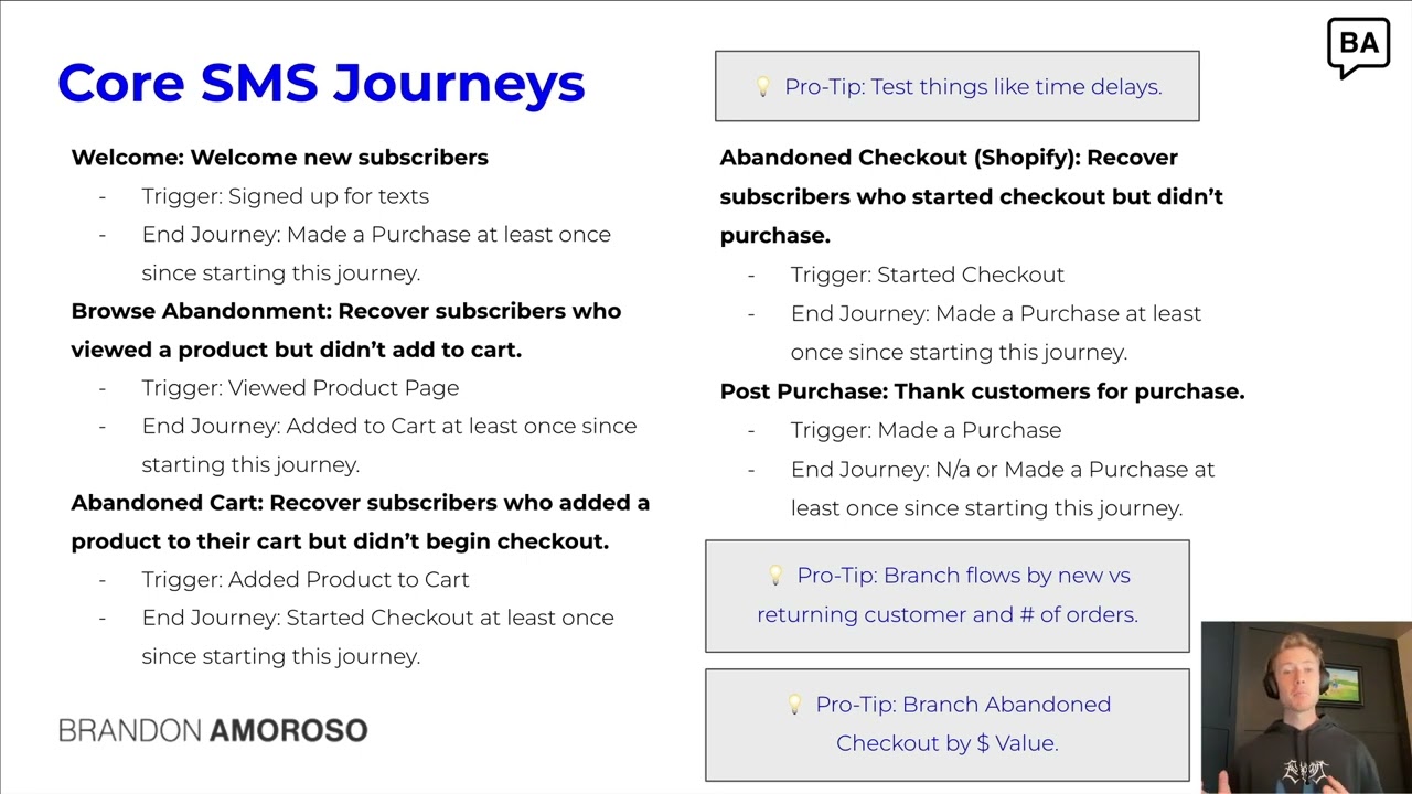 Core SMS Journeys Overview