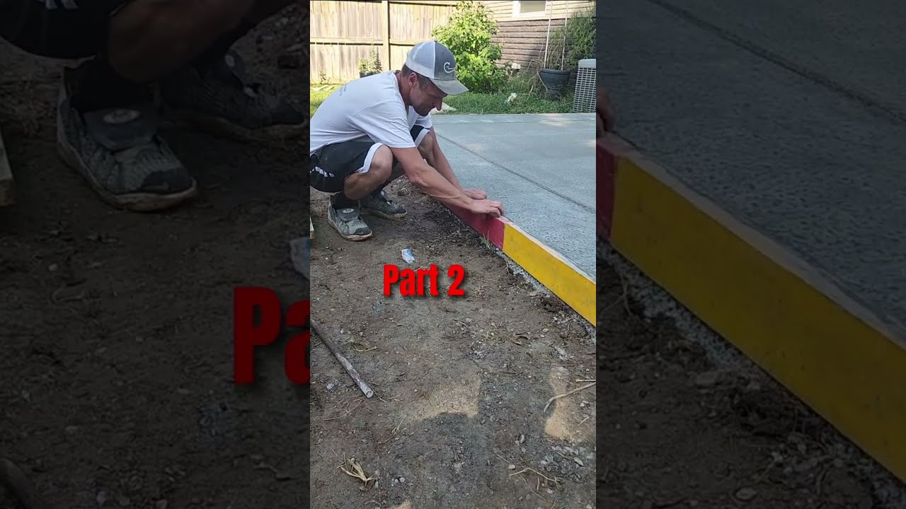 how to color STAMP concrete borders ( honey brown pt2 ) #shorts #concretelife #concretetruck #fyp
