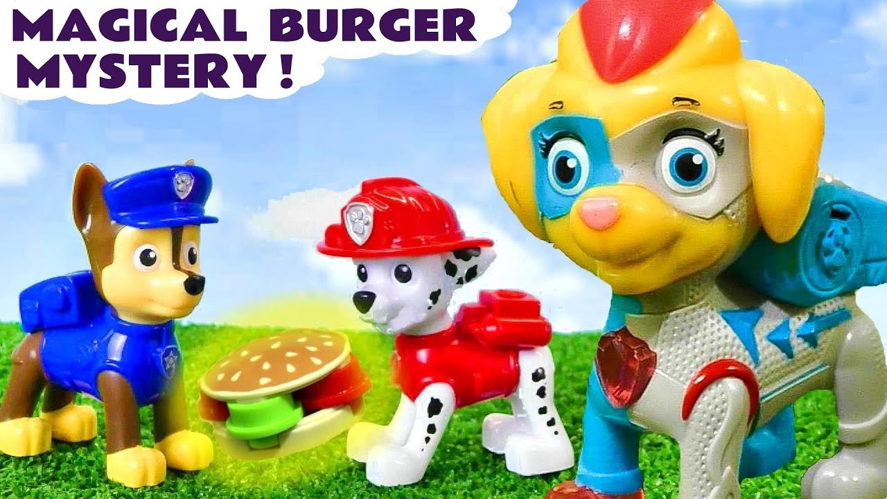 Magical Burger Mystery with pups Chase and Marshall