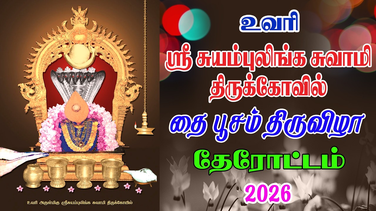 #தேரோட்டம் #தைபூசம் #திருவிழா #சுயம்புலிங்கசுவாமி #கோயில் #உவரி  #tisaitv