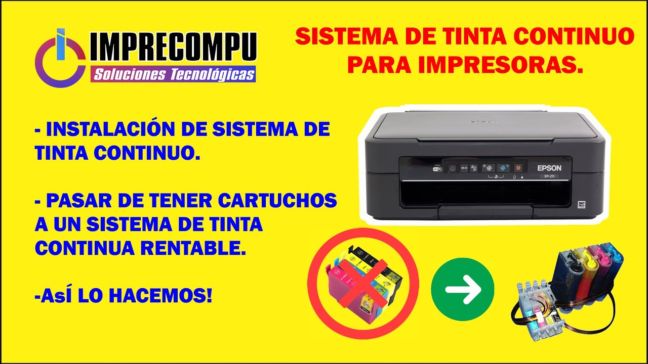 Instalación de sistema de tinta continuo a impresora Epson XP-211 #imprecompust #sistemadeinyección