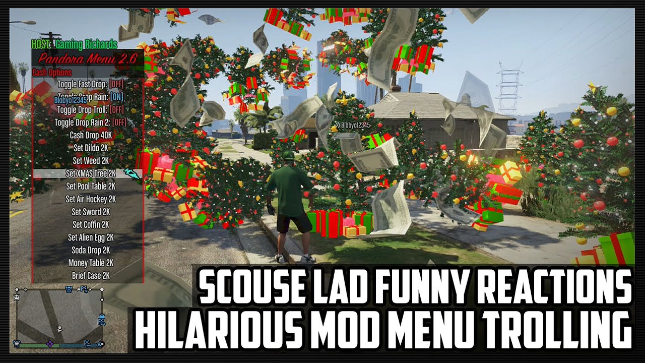 GTA 5 ONLINE - HILARIOUS SCOUSE LAD REACTIONS - MOD MENU TROLLING FUN (GTA V MODS)