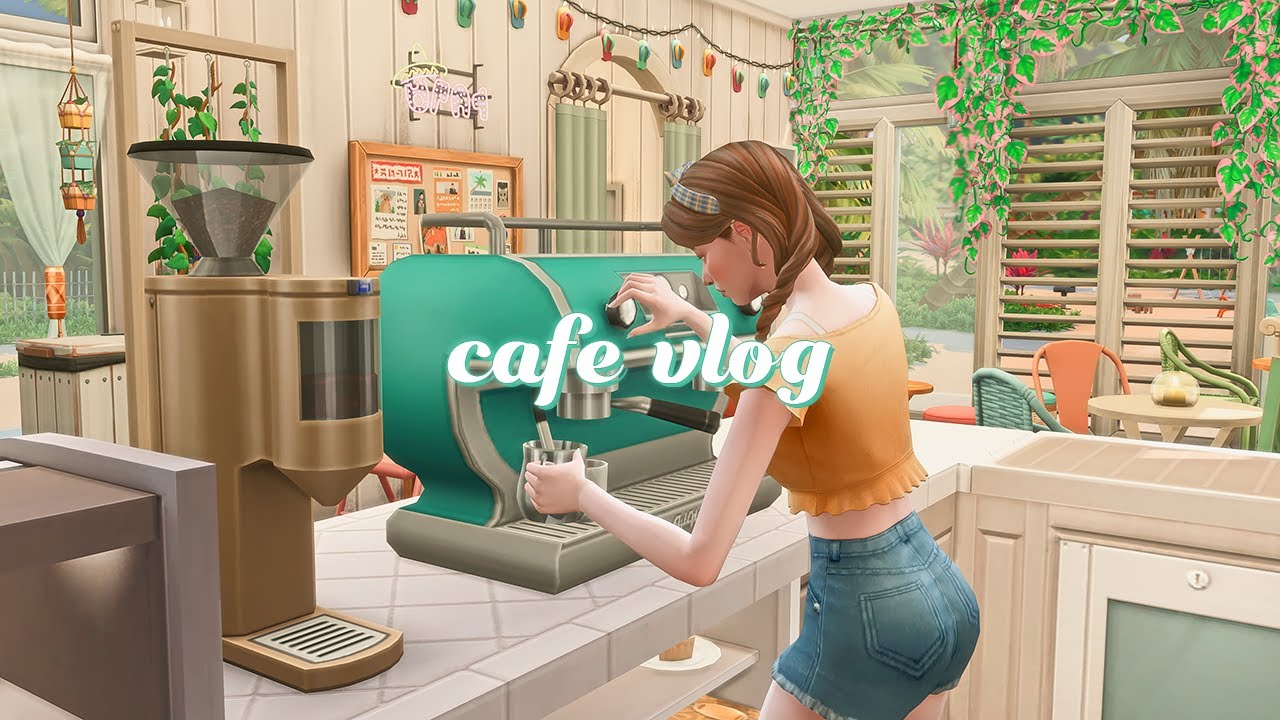 ☕ 카페 사장의 하루｜심즈4 브이로그｜A day in the life of a cafe owner｜Sims 4 Vlog