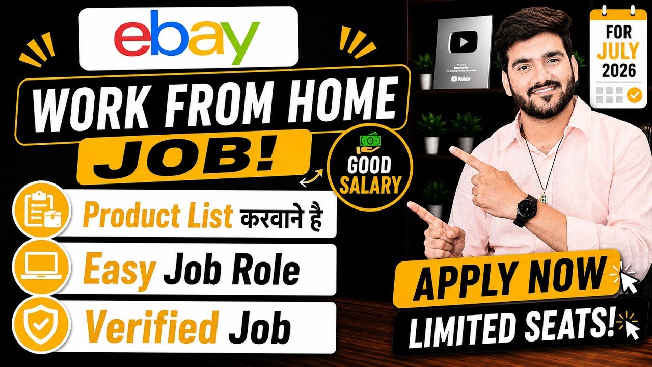 eBay Work From Home Jobs 2026 | Online Jobs At Home | Verified Remote Jobs | WFH Jobs For Freshers
