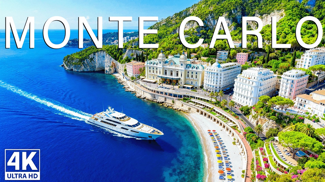 4K Monte Carlo 2026 🇲🇨 – Glamour Harbor, Riviera Coast  Aerial Travel • Deep House Playlist